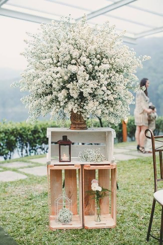 Flor de mosquito na decoración da voda: consulta 16 ideas inspiradoras