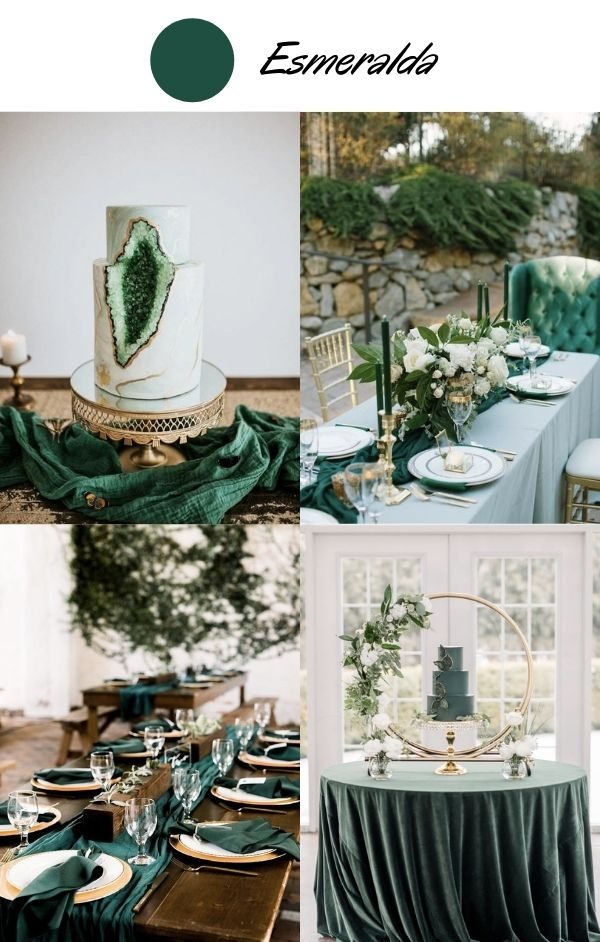 Grønt bryllup: se nuancerne, paletterne og dekorationsideerne