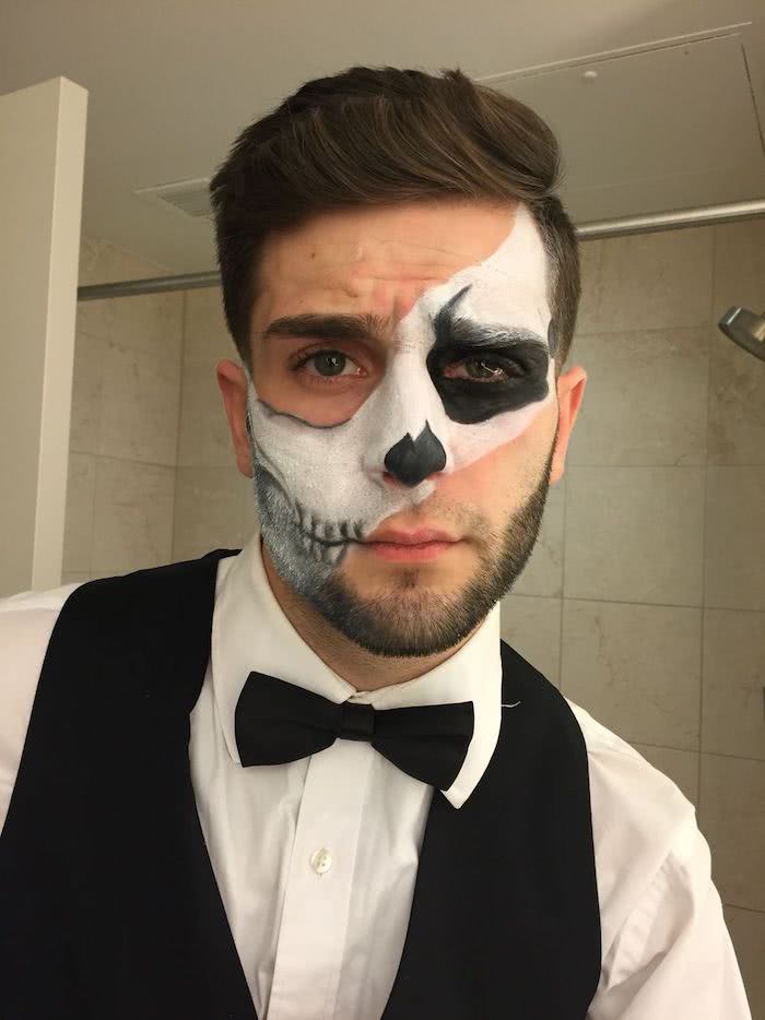 Halloweenský make-up pro muže: inspirujte se 37 nápady